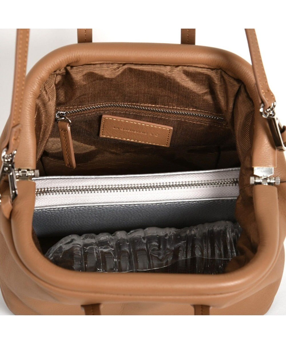 LA BAGAGERIE 【インスタグラマー・本郷智香子さんコラボ商品】フレームソフトレザーバッグ Sサイズ 