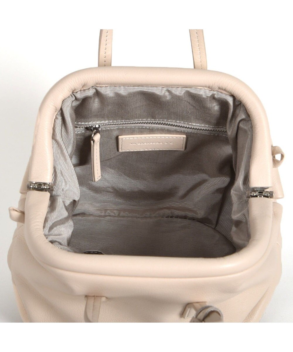 LA BAGAGERIE 【インスタグラマー・本郷智香子さんコラボ商品】フレームソフトレザーバッグ Sサイズ 