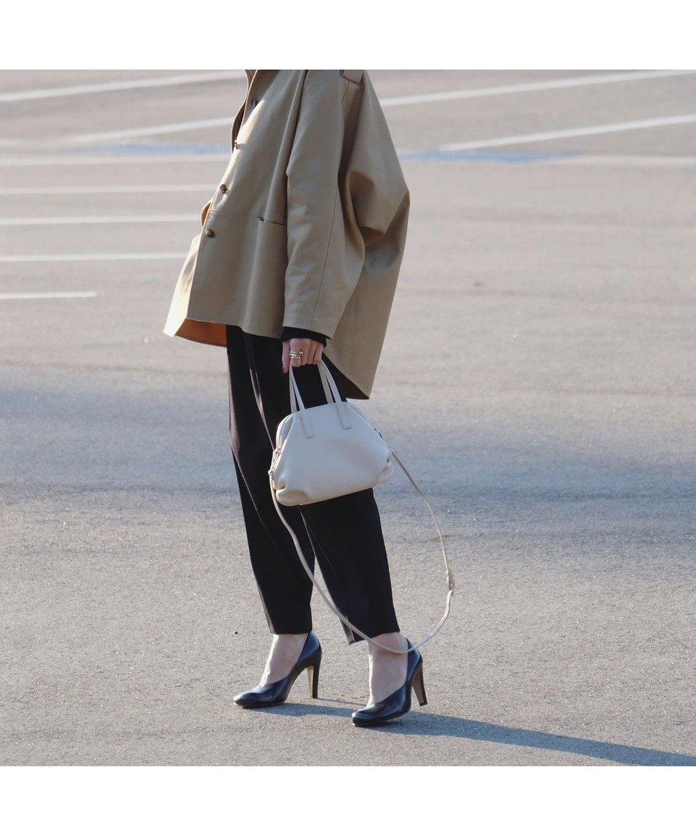 LA BAGAGERIE 【インスタグラマー・本郷智香子さんコラボ商品】フレームソフトレザーバッグ Sサイズ 