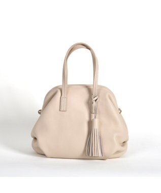 LA BAGAGERIE 【インスタグラマー・本郷智香子さんコラボ商品】フレームソフトレザーバッグ Sサイズ イエロー