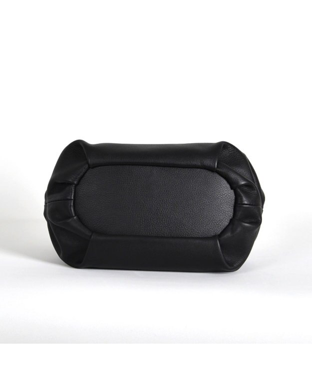 LA BAGAGERIE 【インスタグラマー・本郷智香子さんコラボ商品】フレームソフトレザーバッグ Sサイズ ブラック