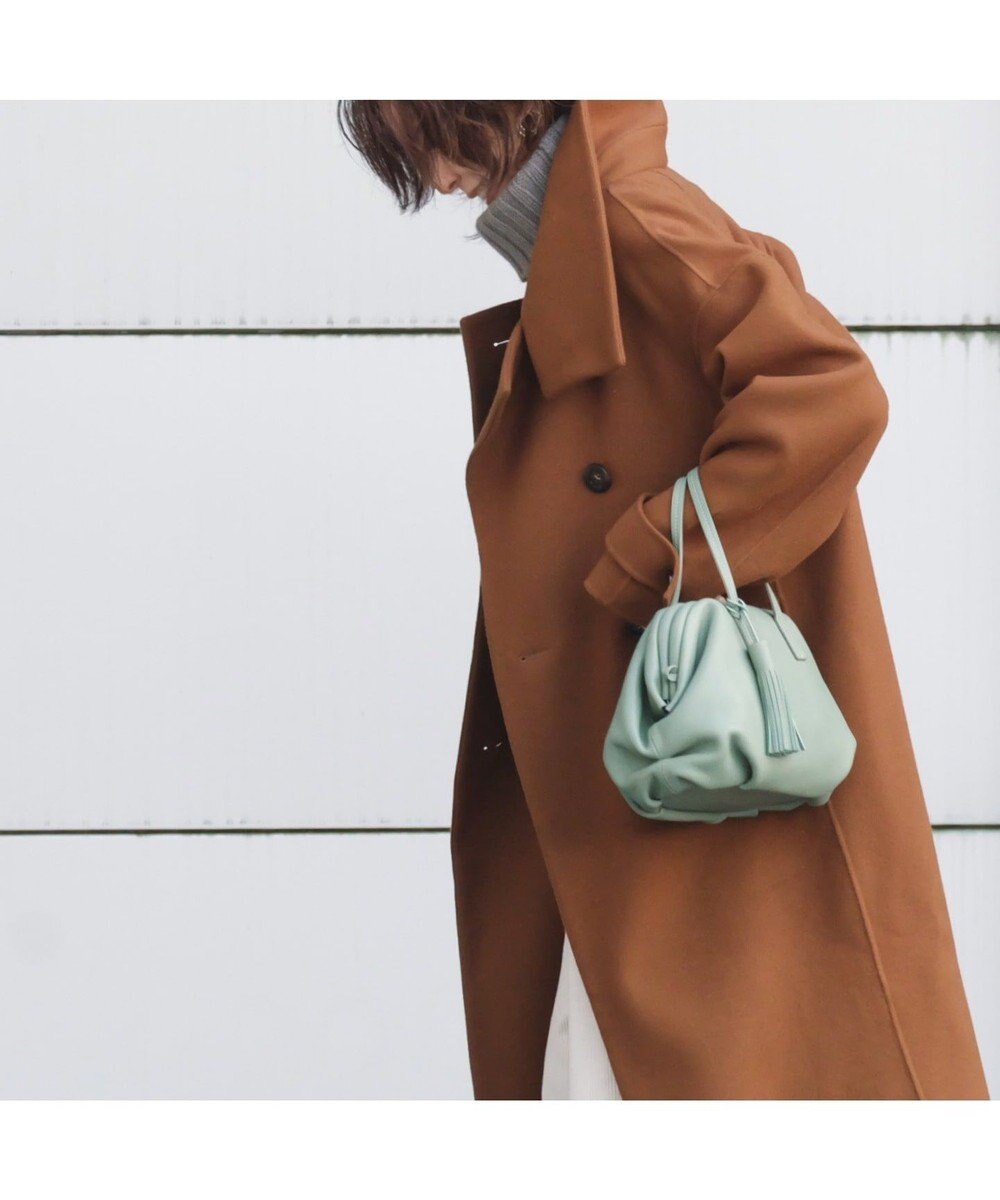 LA BAGAGERIE 【インスタグラマー・本郷智香子さんコラボ商品】フレームソフトレザーバッグ Mサイズ 