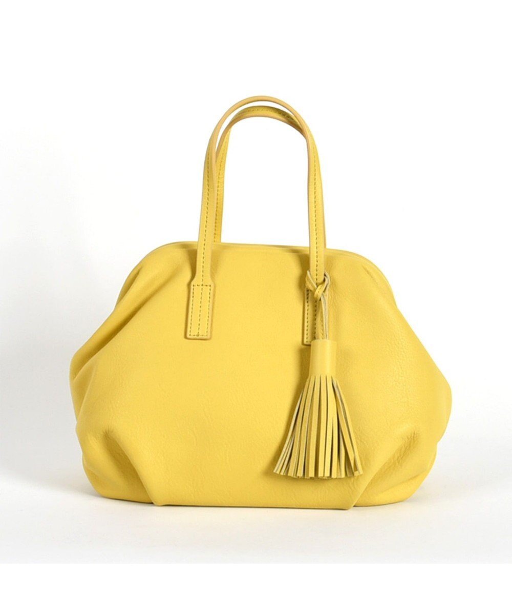 LA BAGAGERIE 【インスタグラマー・本郷智香子さんコラボ商品】フレームソフトレザーバッグ Mサイズ 