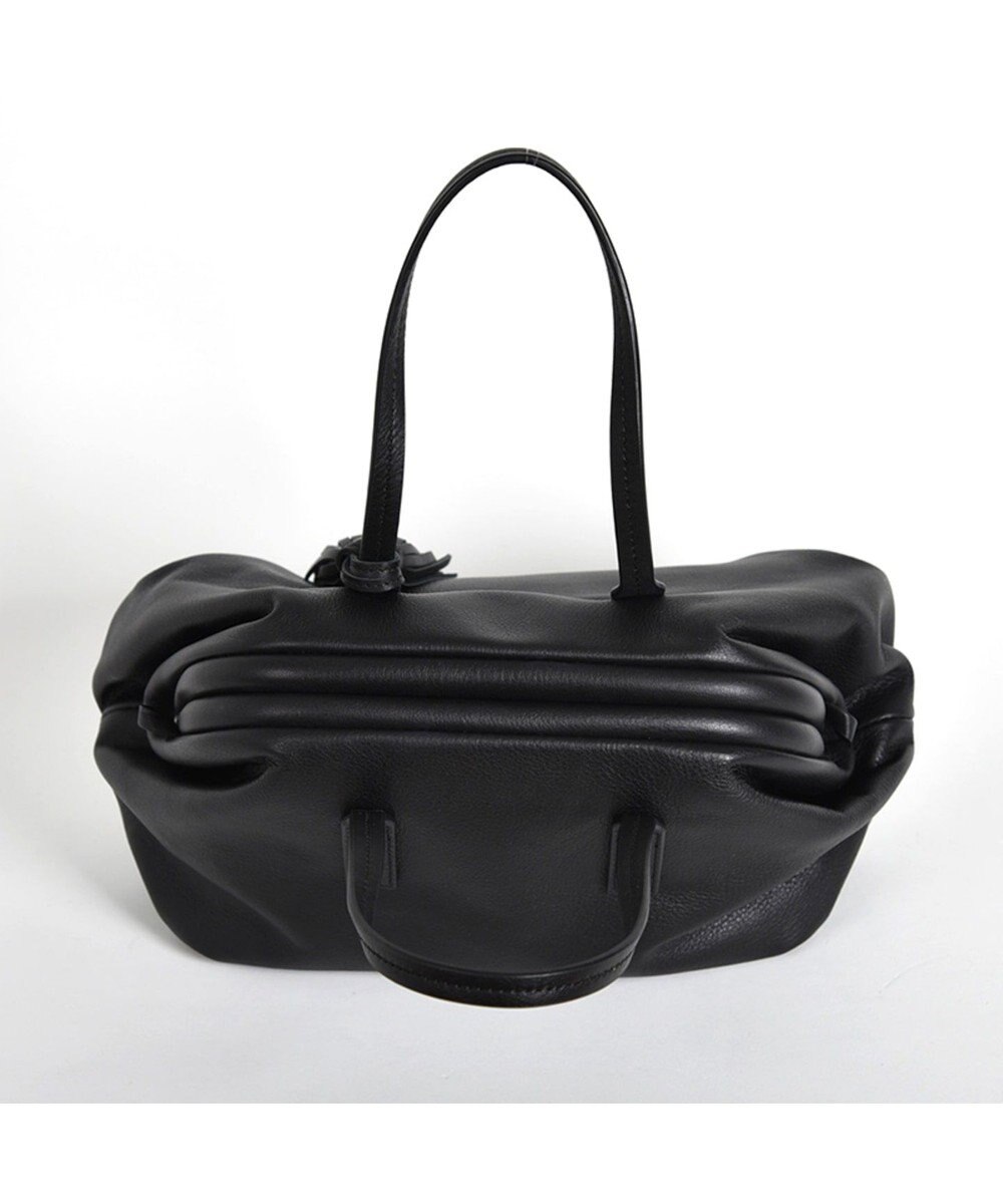 LA BAGAGERIE 【インスタグラマー・本郷智香子さんコラボ商品】フレームソフトレザーバッグ Mサイズ 