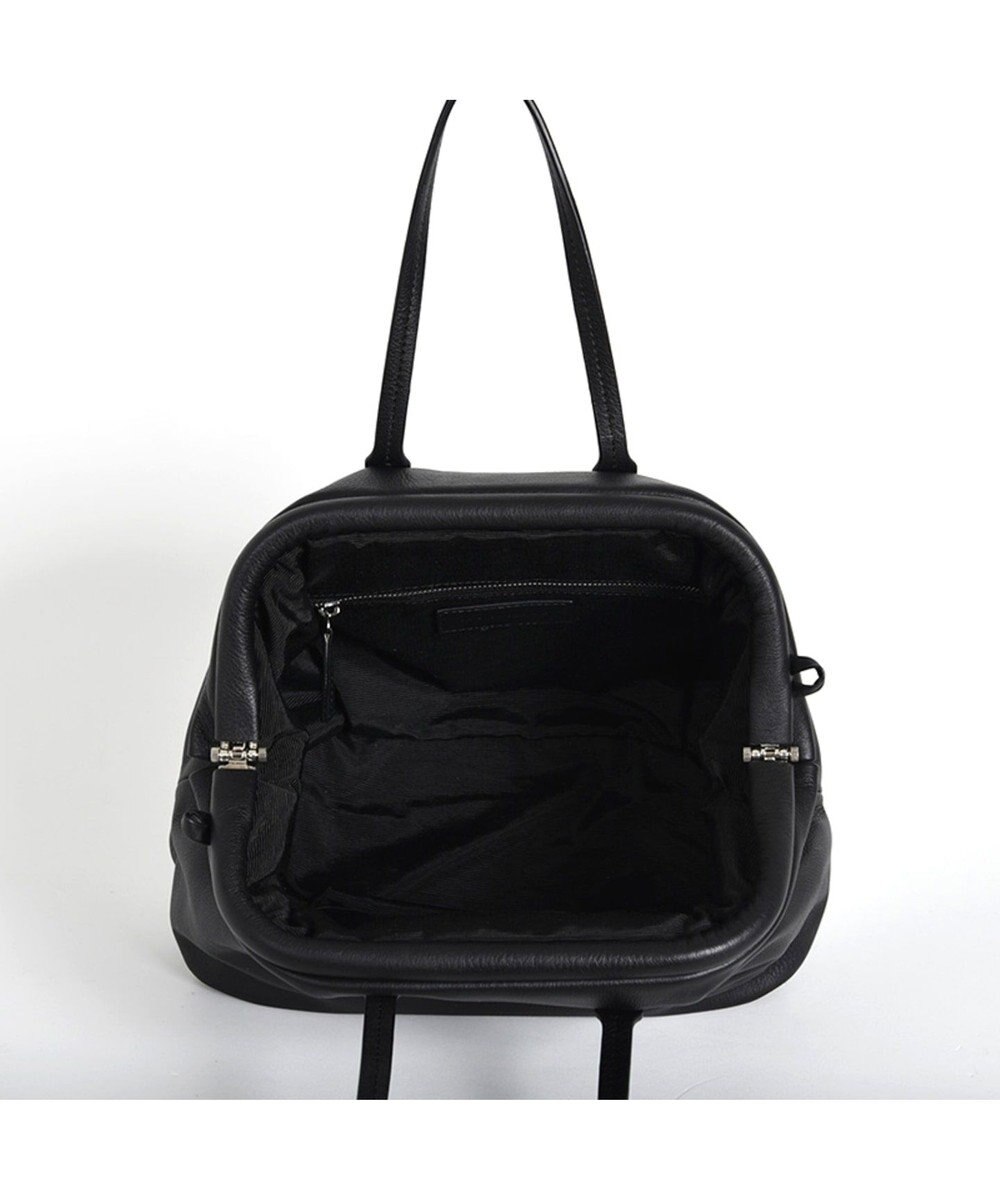 LA BAGAGERIE 【インスタグラマー・本郷智香子さんコラボ商品】フレームソフトレザーバッグ Mサイズ 