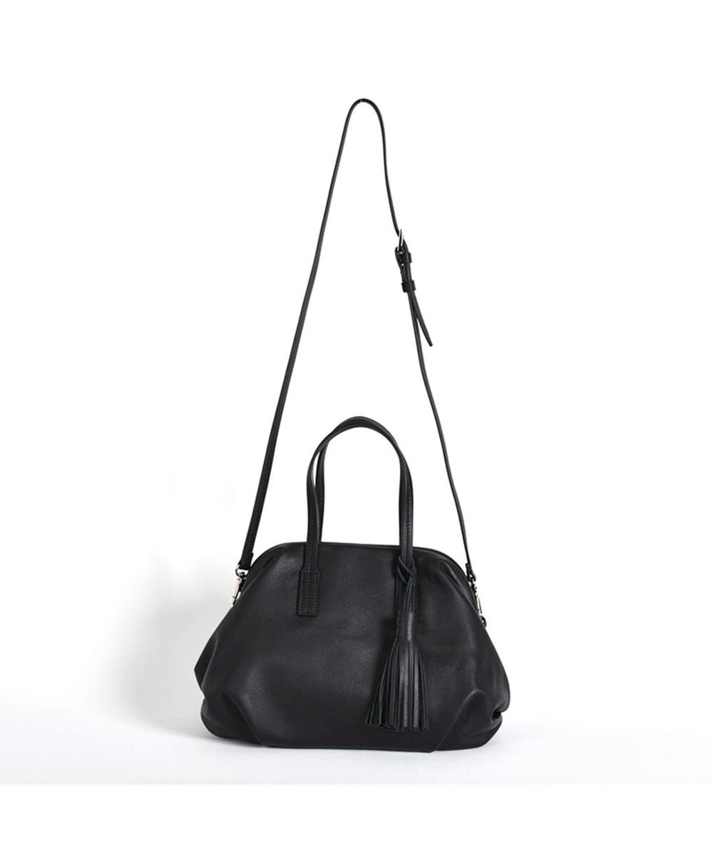 LA BAGAGERIE 【インスタグラマー・本郷智香子さんコラボ商品】フレームソフトレザーバッグ Mサイズ 