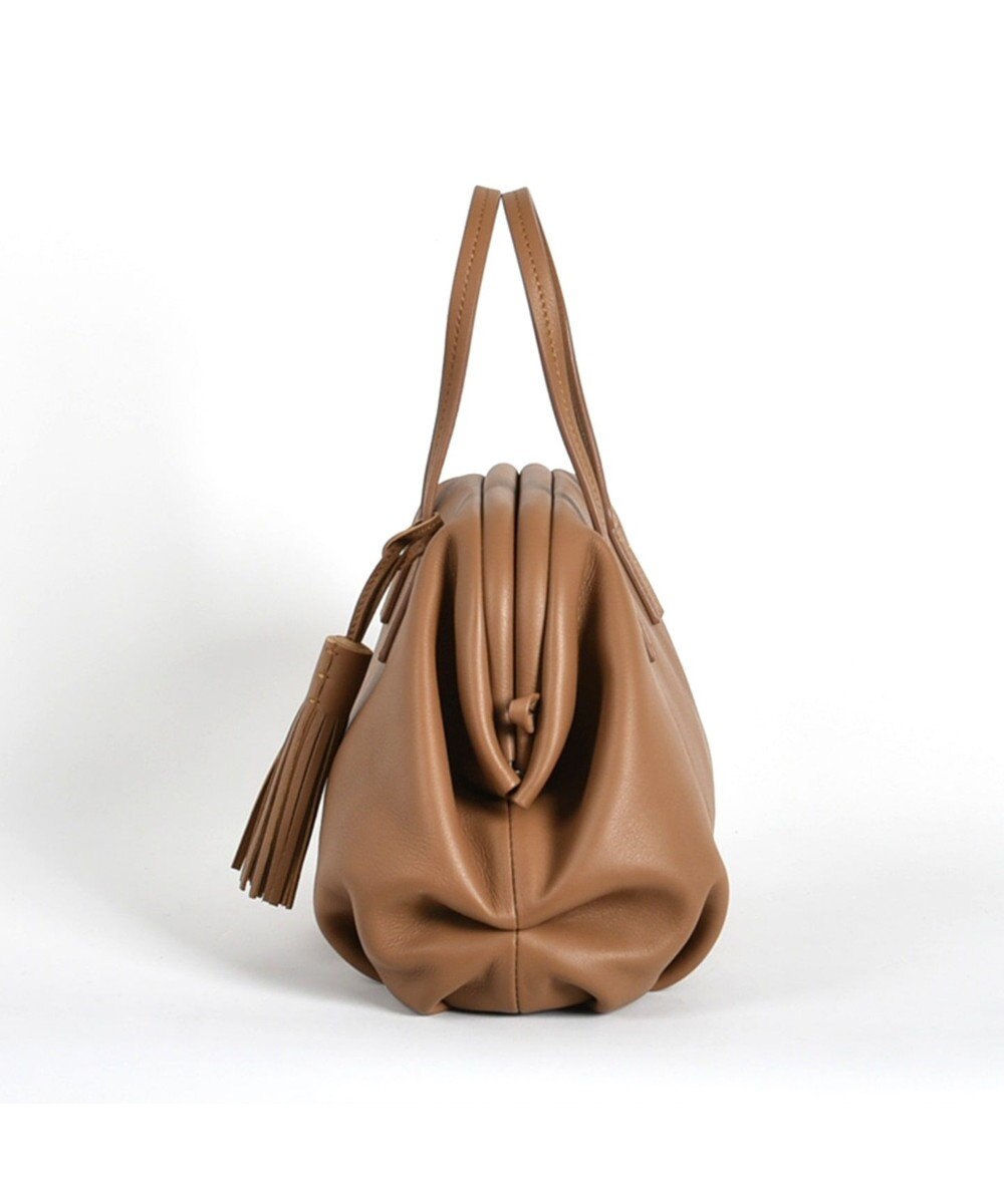 LA BAGAGERIE 【インスタグラマー・本郷智香子さんコラボ商品】フレームソフトレザーバッグ Mサイズ 