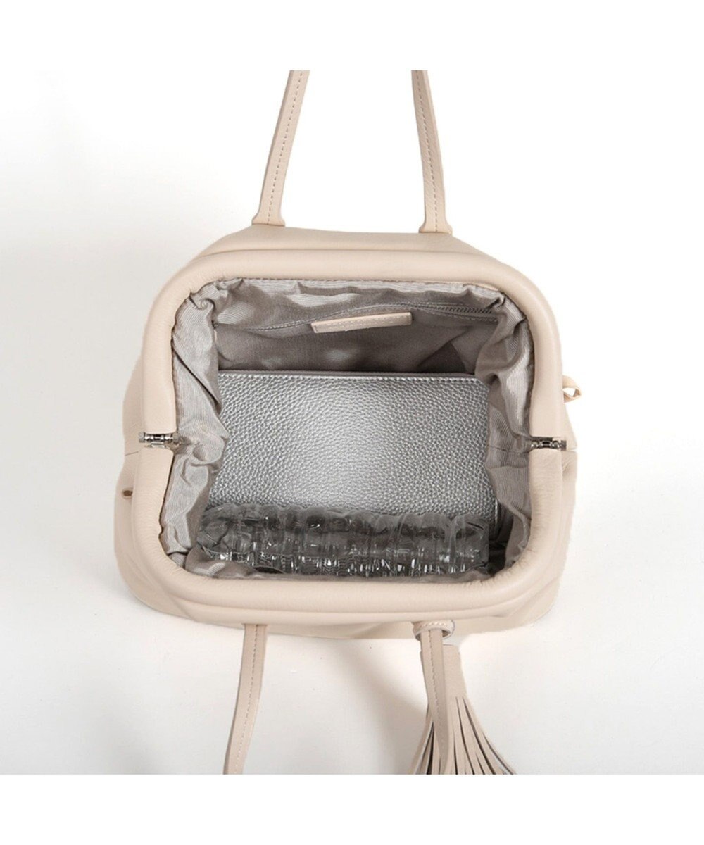 LA BAGAGERIE 【インスタグラマー・本郷智香子さんコラボ商品】フレームソフトレザーバッグ Mサイズ 