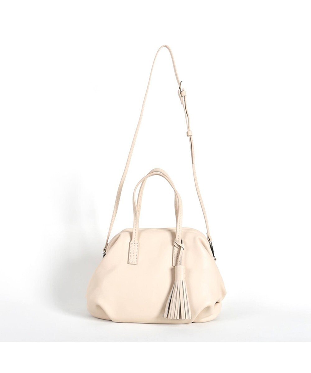 LA BAGAGERIE 【インスタグラマー・本郷智香子さんコラボ商品】フレームソフトレザーバッグ Mサイズ 