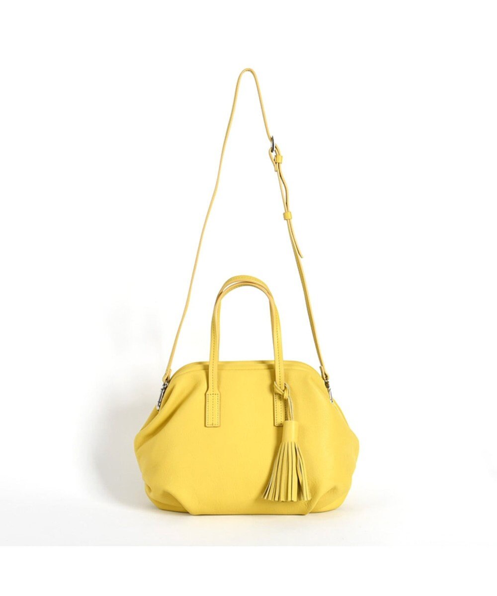 LA BAGAGERIE 【インスタグラマー・本郷智香子さんコラボ商品】フレームソフトレザーバッグ Mサイズ 