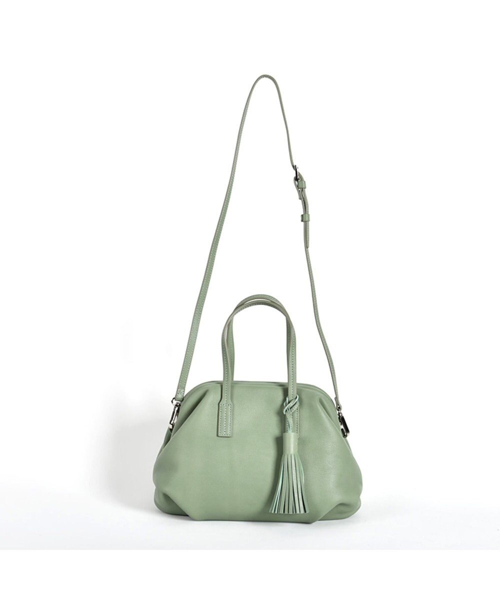 LA BAGAGERIE 【インスタグラマー・本郷智香子さんコラボ商品】フレームソフトレザーバッグ Mサイズ 