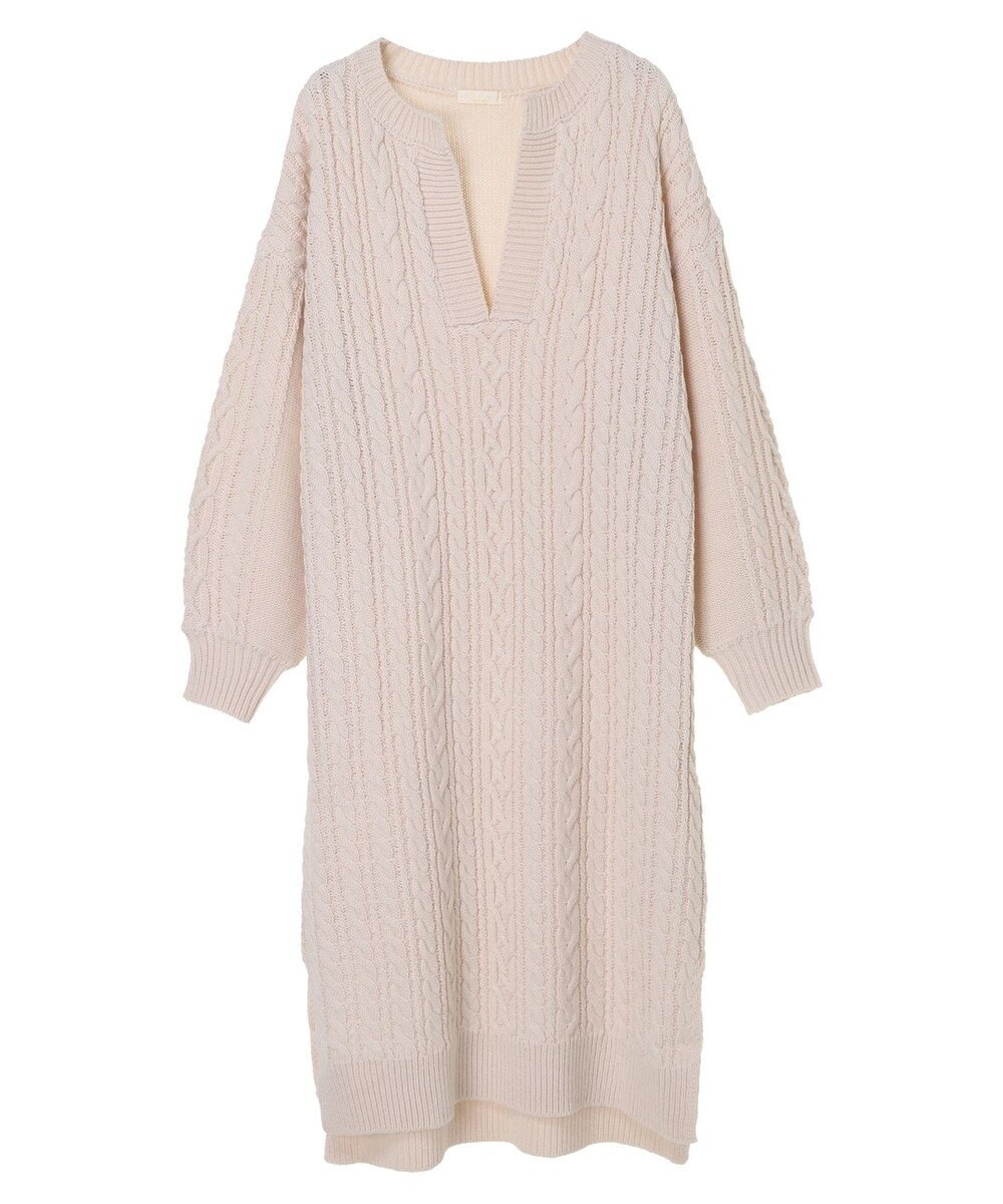 ヘンリーネックケーブルニットワンピース Earth Music Ecologyファッション通販 公式通販 オンワード クローゼット