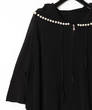 GRACE CONTINENTAL パールニットフーディー ブラック