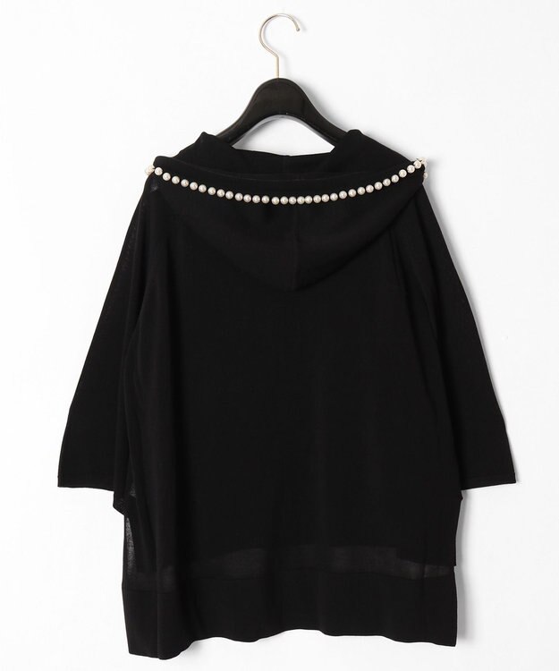 GRACE CONTINENTAL パールニットフーディー ブラック