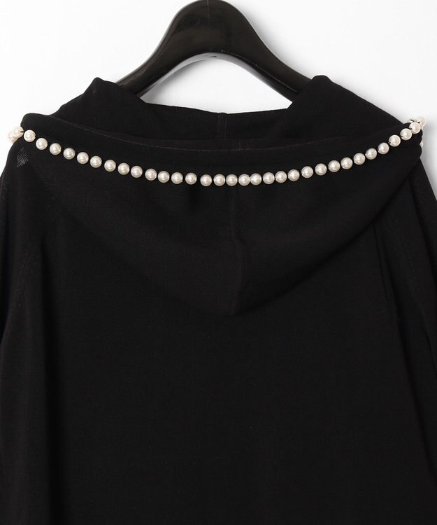 GRACE CONTINENTAL パールニットフーディー ブラック