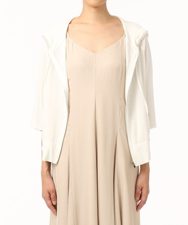 GRACE CONTINENTAL パールニットフーディー ホワイト