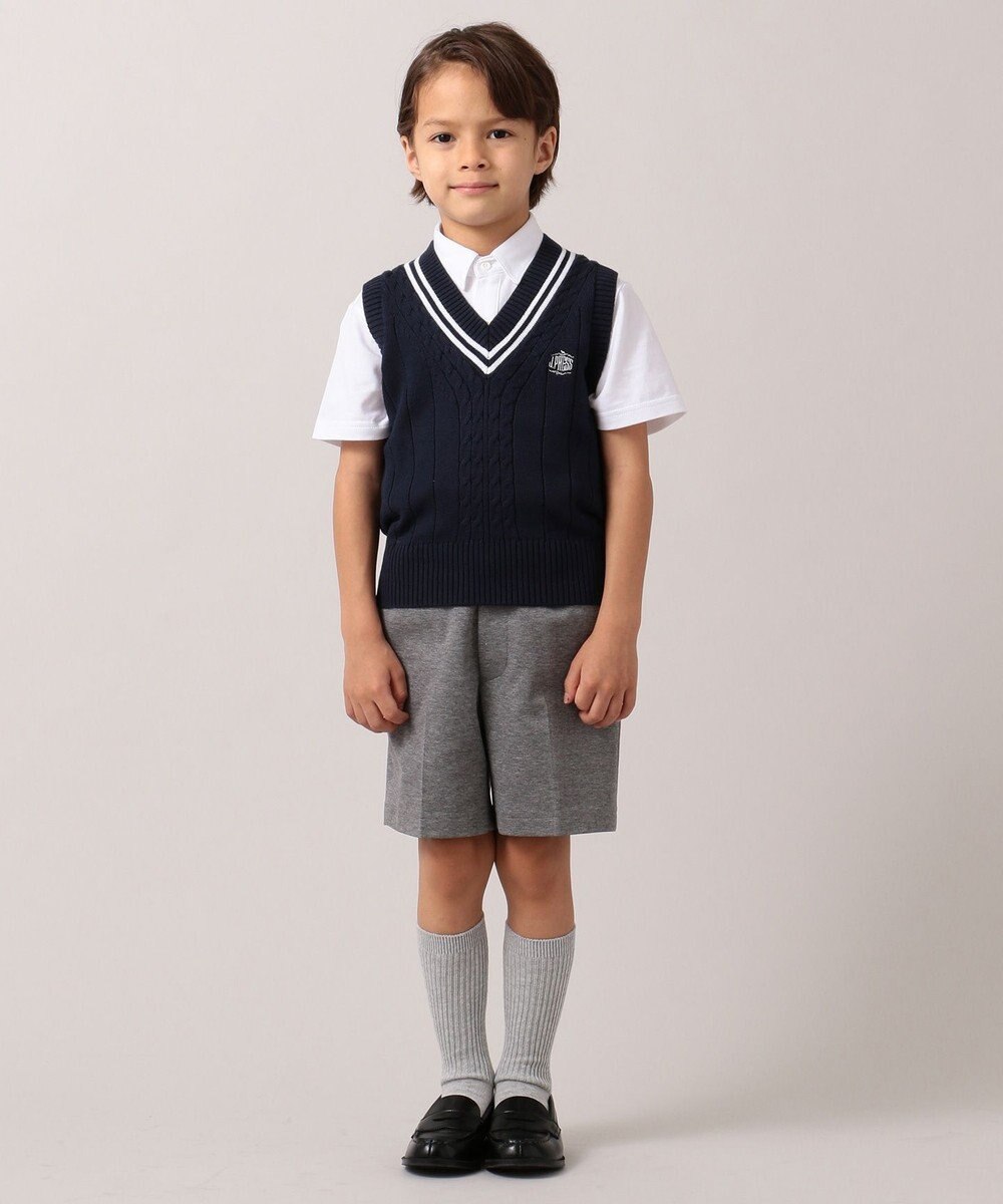 J.PRESS KIDS 【110-130cm】40/2シルケット天竺 半袖 ポロシャツ 