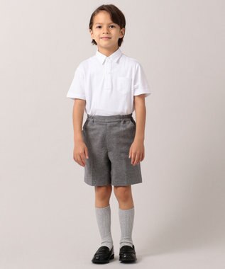 J.PRESS KIDS 【110-130cm】40/2シルケット天竺 半袖 ポロシャツ ホワイト系