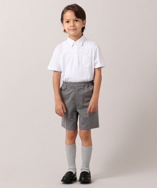 J.PRESS KIDS 【110-130cm】40/2シルケット天竺 半袖 ポロシャツ ホワイト系