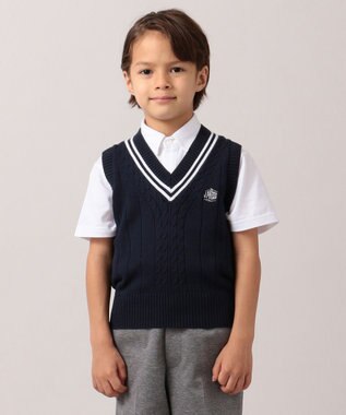 J.PRESS KIDS 【110-130cm】40/2シルケット天竺 半袖 ポロシャツ ホワイト系