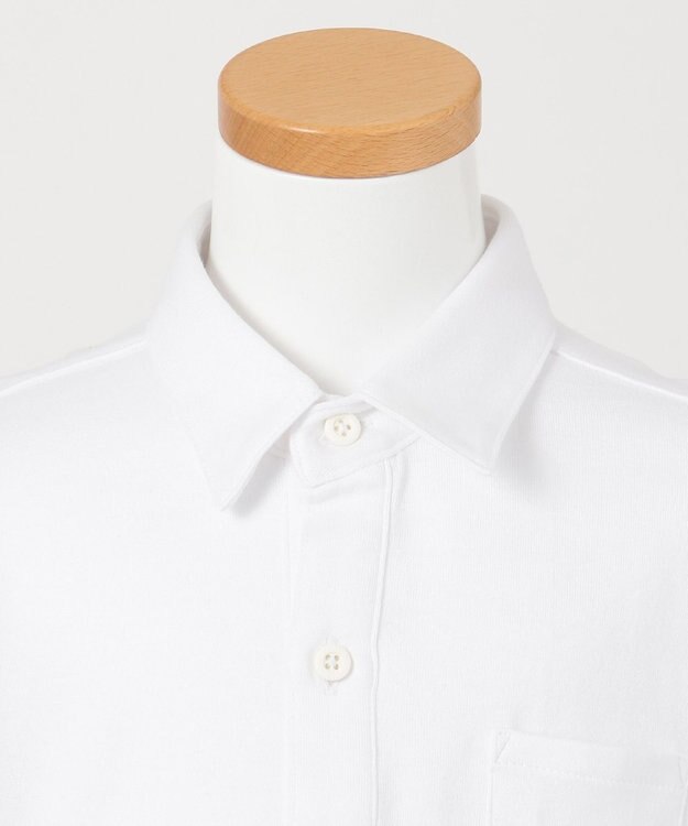 J.PRESS KIDS 【110-130cm】40/2シルケット天竺 半袖 ポロシャツ ホワイト系