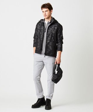 JOSEPH ABBOUD MOUNTAIN 2WAYストレッチシャンブレー パンツ ライトグレー系