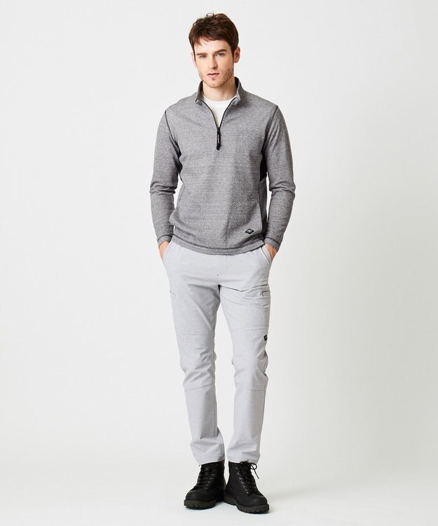 JOSEPH ABBOUD MOUNTAIN 2WAYストレッチシャンブレー パンツ ライトグレー系