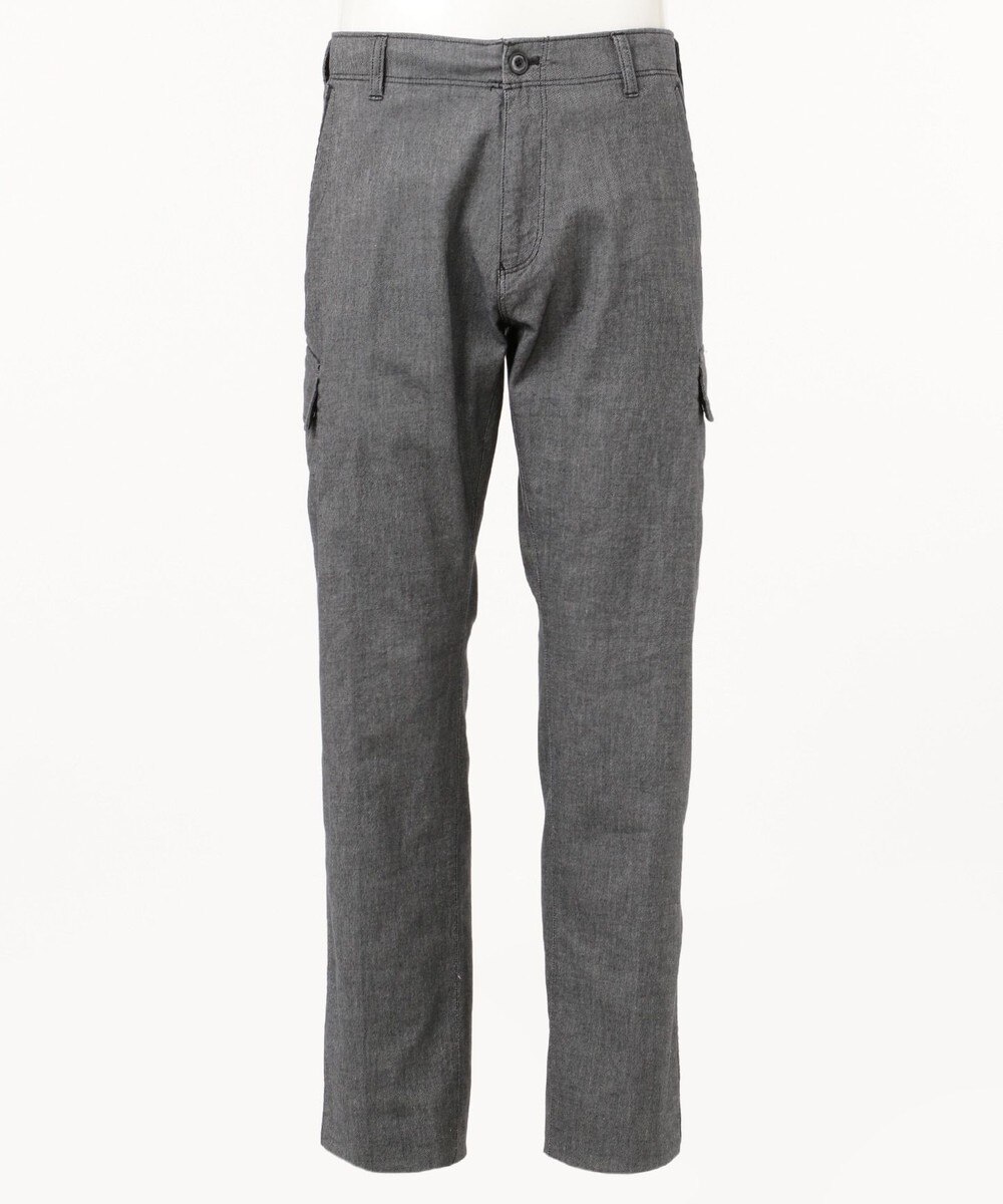 【オンワード】 JOSEPH ABBOUD>パンツ オーガニックコットン/リネン シャンブレーストレッチ パンツ グレー 28 メンズ 【送料無料】