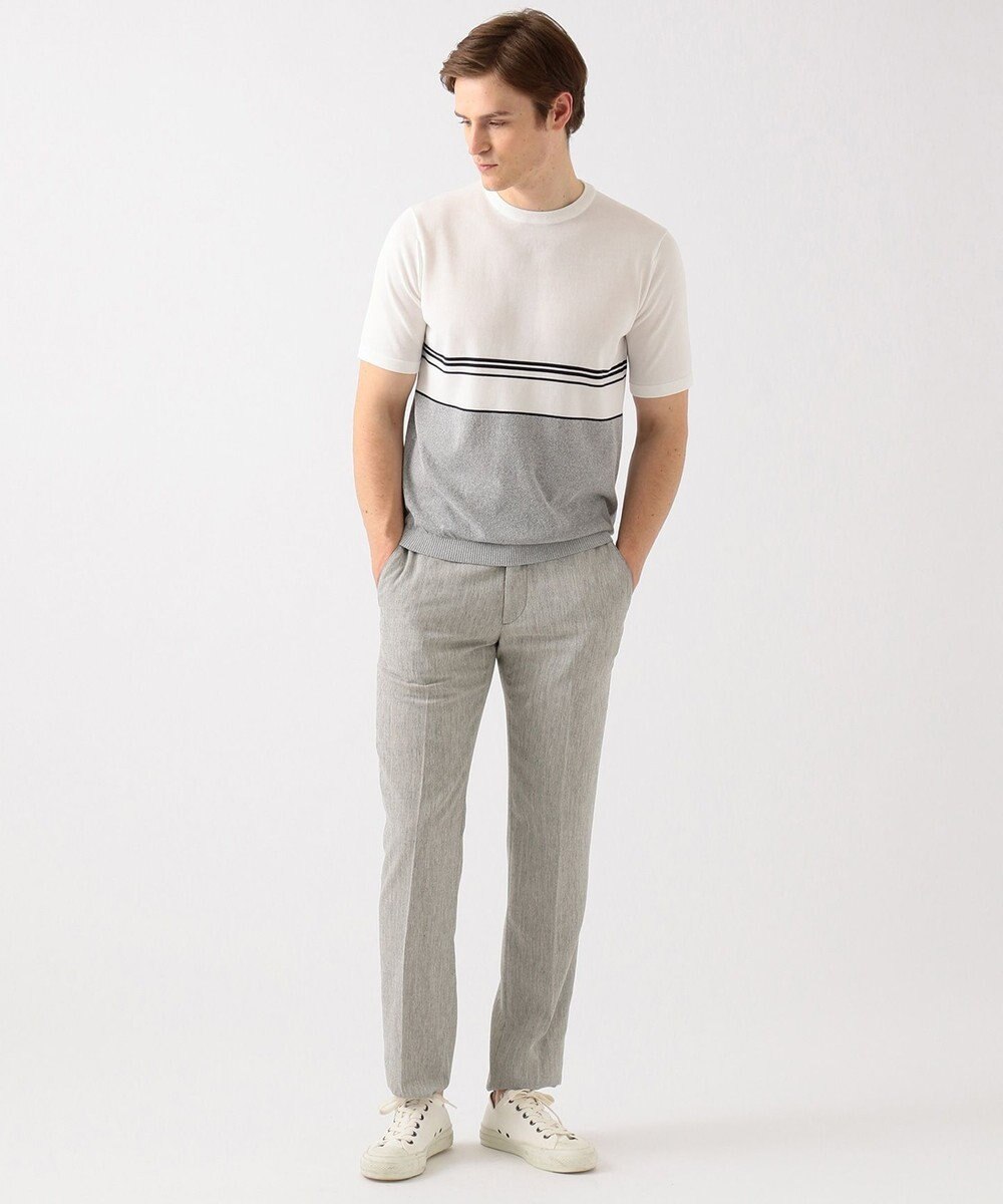 JOSEPH ABBOUD 【NEW BEDFORD】ドレープへリンボン パンツ 