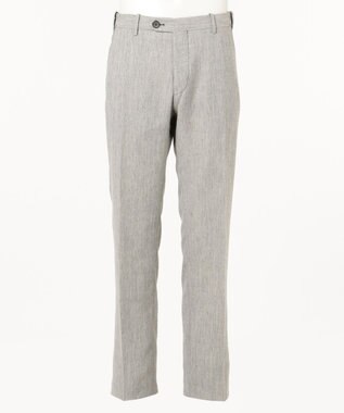 JOSEPH ABBOUD 【NEW BEDFORD】ドレープへリンボン パンツ ライトグレー系