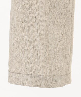 JOSEPH ABBOUD 【NEW BEDFORD】ドレープへリンボン パンツ ベージュ系