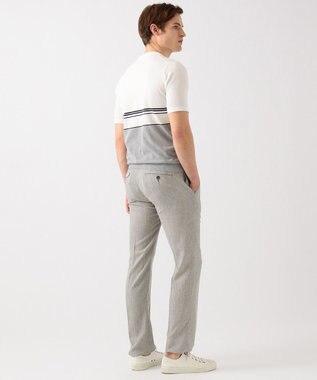 JOSEPH ABBOUD 【NEW BEDFORD】ドレープへリンボン パンツ ライトグレー系