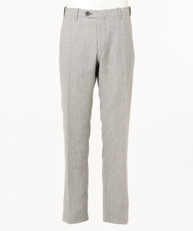 JOSEPH ABBOUD 【NEW BEDFORD】ドレープへリンボン パンツ ライトグレー系