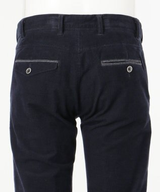 JOSEPH ABBOUD 【生地もウエストも伸び伸び！】2ウェイストレッチコール パンツ ネイビー系