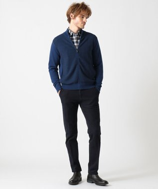 JOSEPH ABBOUD 【生地もウエストも伸び伸び！】2ウェイストレッチコール パンツ ネイビー系