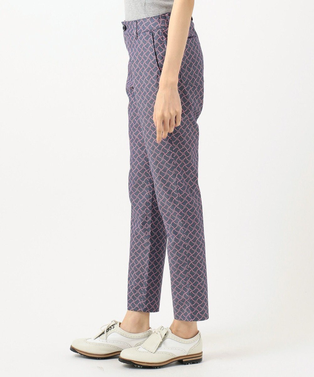 23区GOLF 【WOMEN】【ストレッチ】水引モチーフプリント ギャバ パンツ 