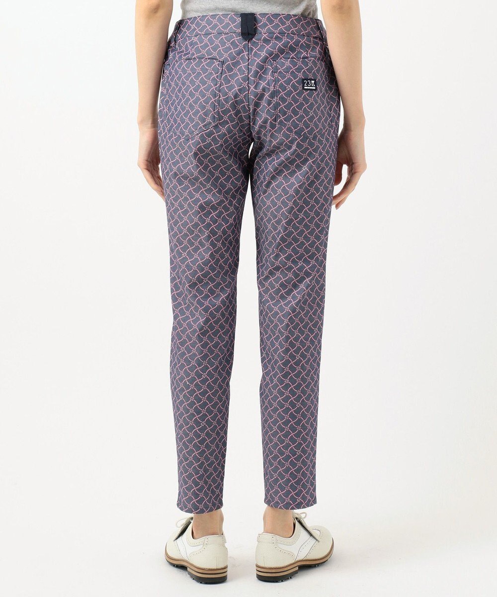 23区GOLF 【WOMEN】【ストレッチ】水引モチーフプリント ギャバ パンツ 