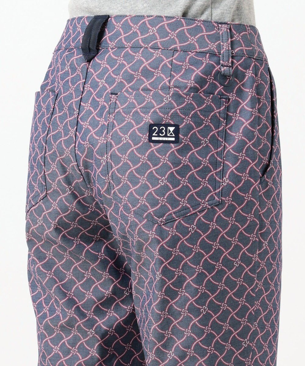 23区GOLF 【WOMEN】【ストレッチ】水引モチーフプリント ギャバ パンツ 