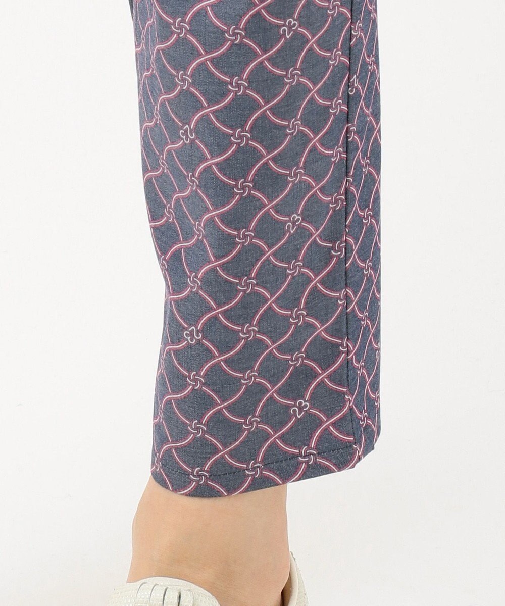 23区GOLF 【WOMEN】【ストレッチ】水引モチーフプリント ギャバ パンツ 