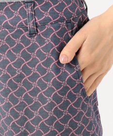 23区GOLF 【WOMEN】【ストレッチ】水引モチーフプリント ギャバ パンツ