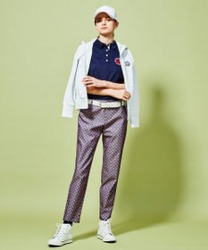 23区GOLF 【WOMEN】【ストレッチ】水引モチーフプリント ギャバ パンツ