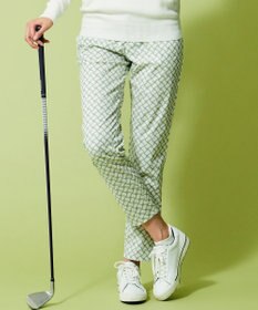 23区GOLF 【WOMEN】【ストレッチ】水引モチーフプリント ギャバ パンツ