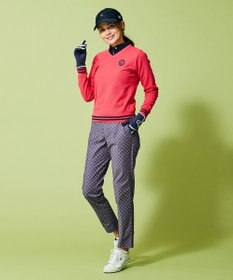 23区GOLF 【WOMEN】【ストレッチ】水引モチーフプリント ギャバ パンツ