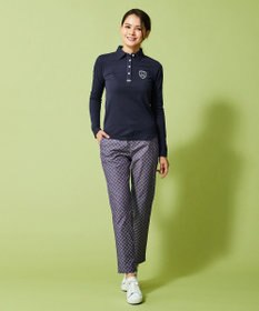 23区GOLF 【WOMEN】【ストレッチ】水引モチーフプリント ギャバ パンツ