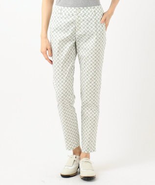 23区GOLF 【WOMEN】【ストレッチ】水引モチーフプリント ギャバ パンツ ホワイト系5