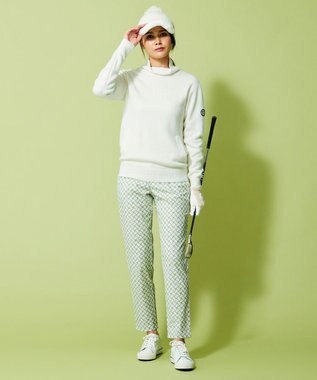 23区GOLF 【WOMEN】【ストレッチ】水引モチーフプリント ギャバ パンツ ホワイト系5