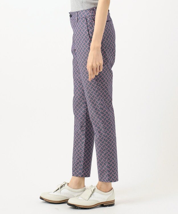 23区GOLF 【WOMEN】【ストレッチ】水引モチーフプリント ギャバ パンツ ネイビー系5