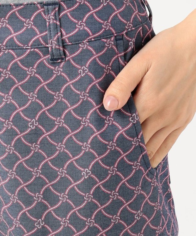 23区GOLF 【WOMEN】【ストレッチ】水引モチーフプリント ギャバ パンツ ネイビー系5