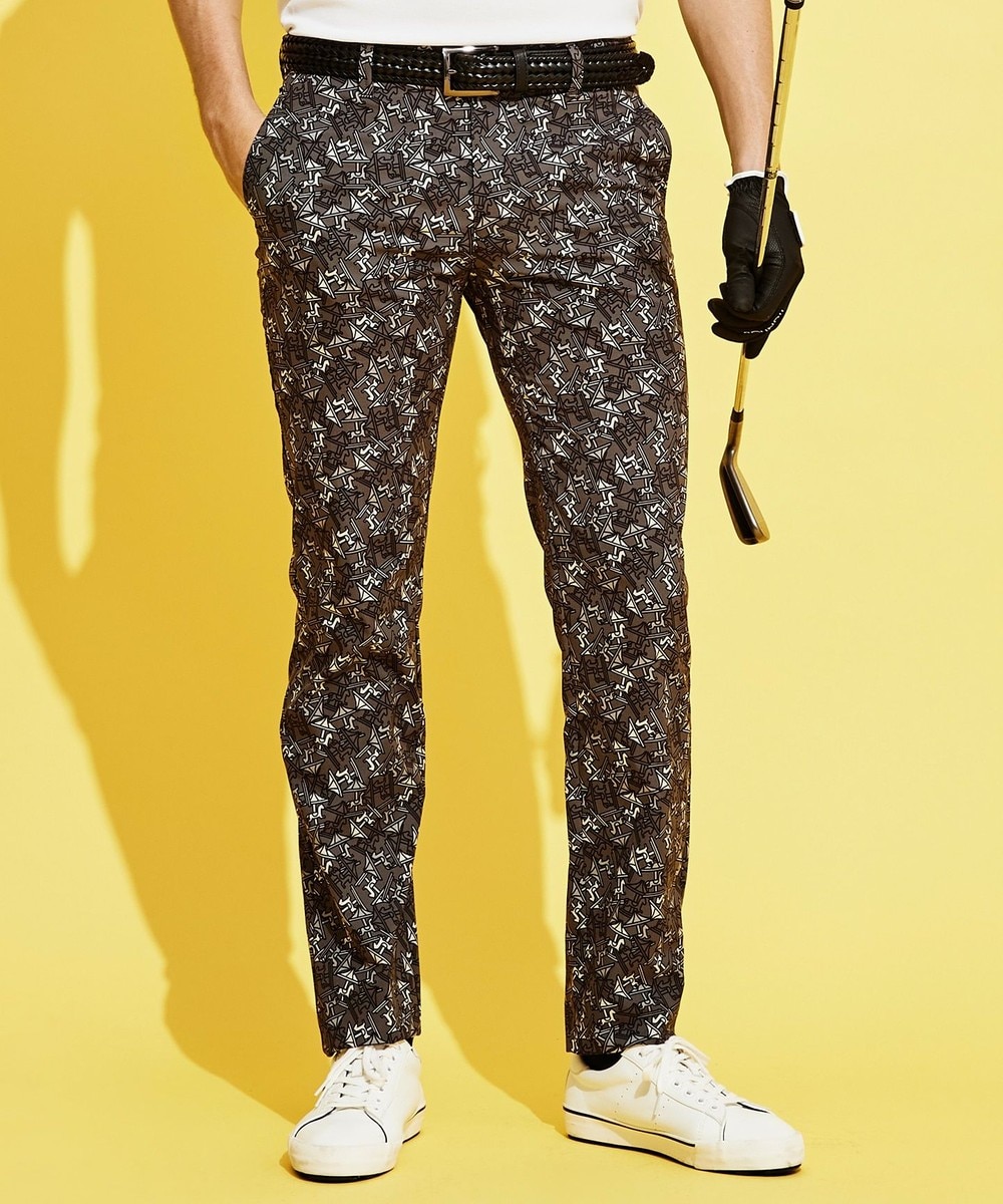 【オンワード】 23区GOLF>パンツ 【MEN】【ストレッチ】メリーゴーランド柄 プリントパンツ ライトグレー L メンズ 【送料無料】
