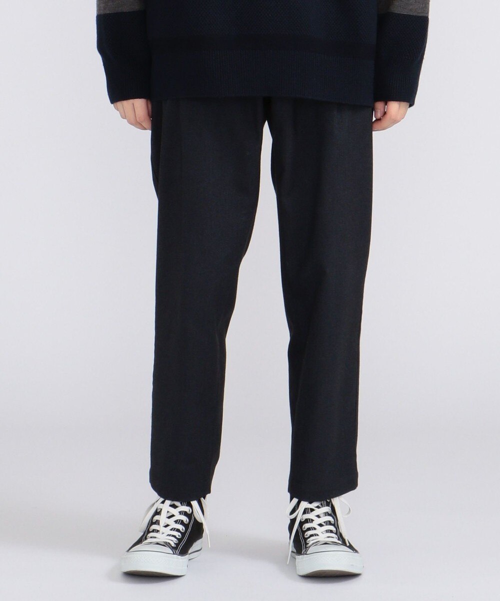 【オンワード】 J.PRESS YORK STREET>パンツ ソフトサーモストレッチ テーパードボトム / 1タック ネイビー L メンズ 【送料無料】